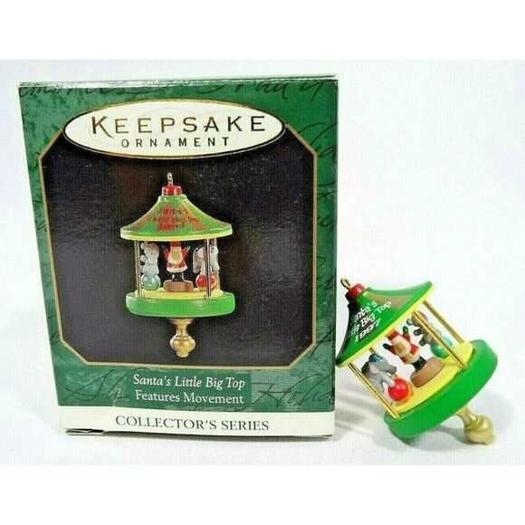 Vintage 1997 Santa's Little Big Top Hallmark Keepsake Miniature Ornament Boxed - Picture 1 of 2
